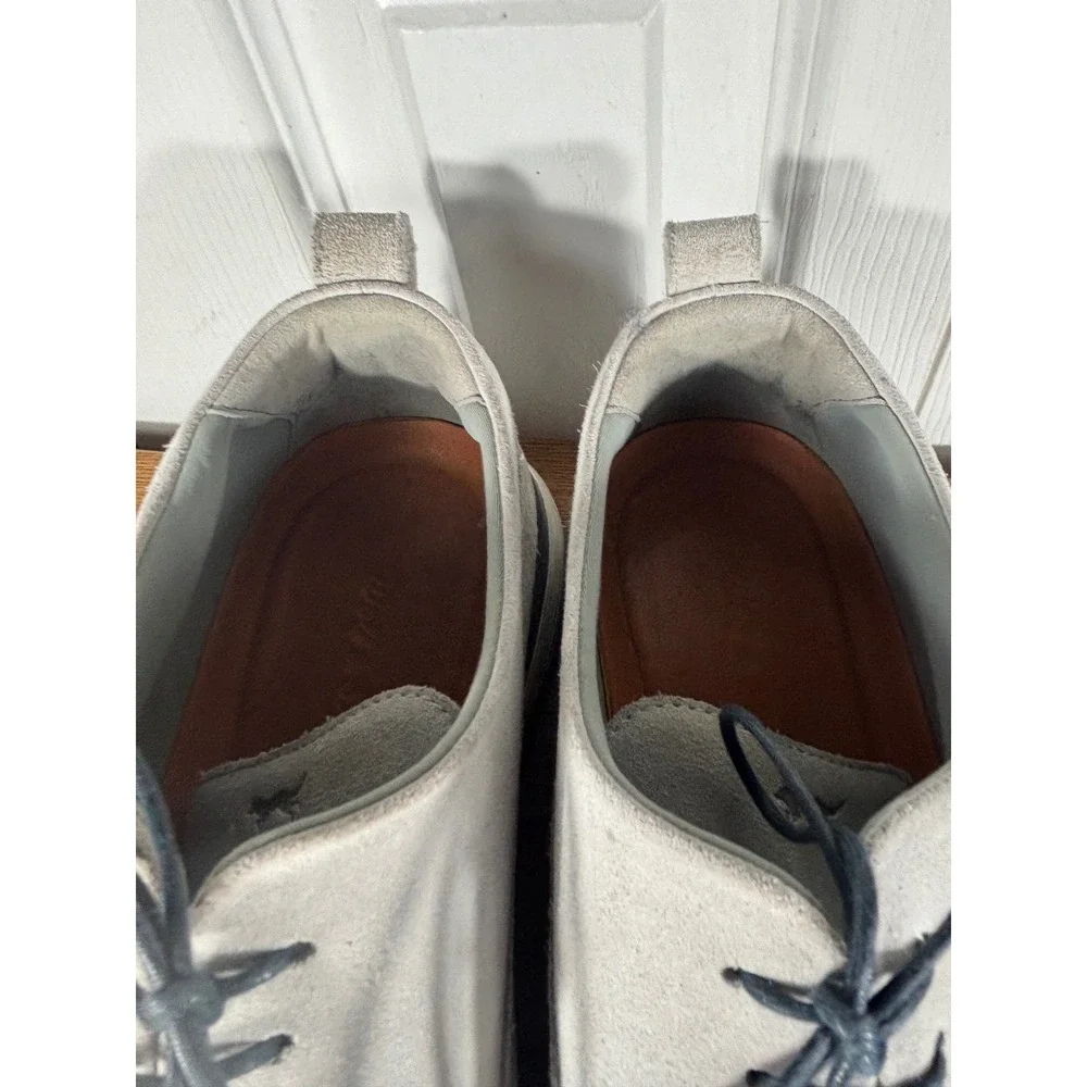 Wolf & Shepherd Gray Suede Leather‎ Lace Up Dress Shoes Comfort Size 11.5M